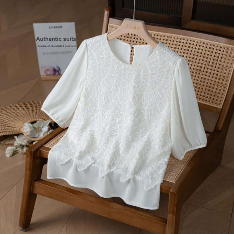 To the west Shirts Women's Beige-2