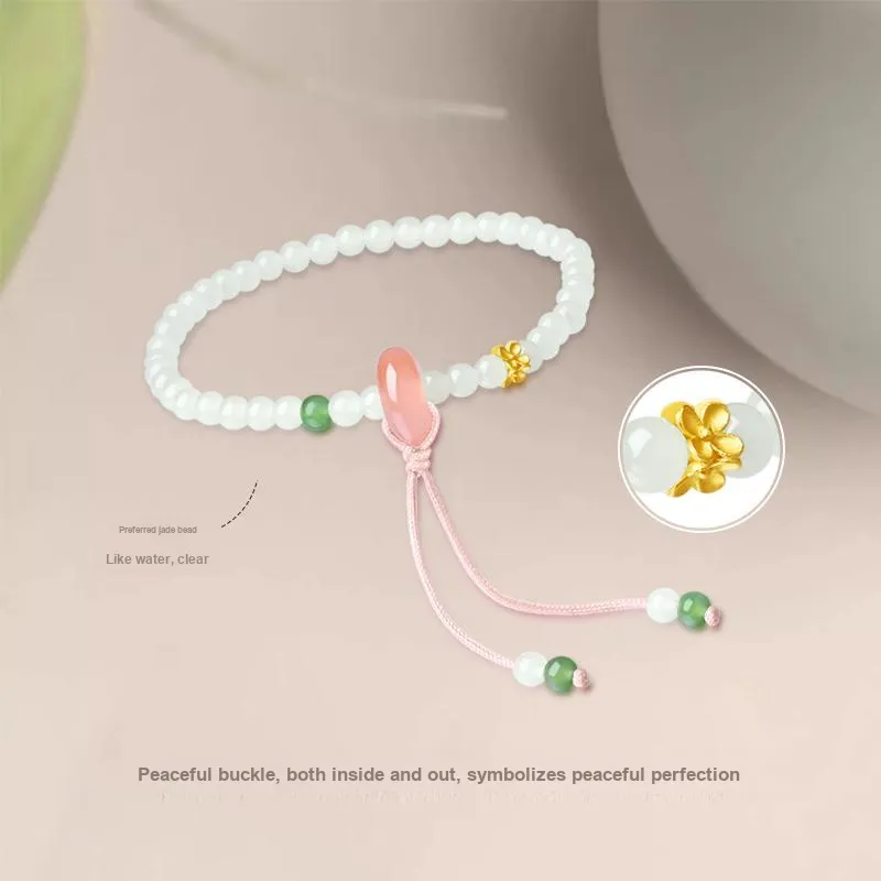 JINLIUFUJIXIANG Hetian Jade Bracelets Jasper Unisex-3