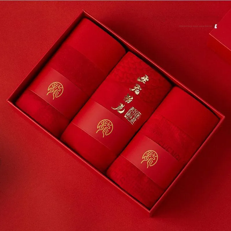 Lanne Underwear Gift Box Men's Box 3 Pack Good Luck Red-1