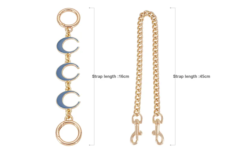 Lan Bao Fan Alloy, Metal, Chain, DuPont Paper Liner Bag Accessory Unisex Gold-1