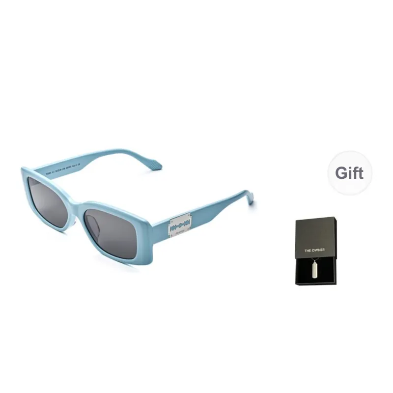 THE OWNER Plate Frame Rectangular Sunglasses Unisex-20