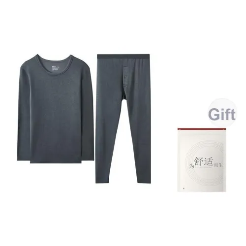 Red Bean Темно-серый Мужской Термокомплекты