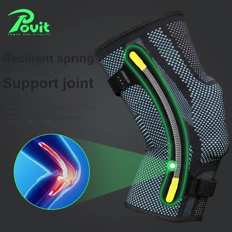 POVIT Knee Pads Rubber Elastane Silicone Running, Badminton, Basketball Men's-16