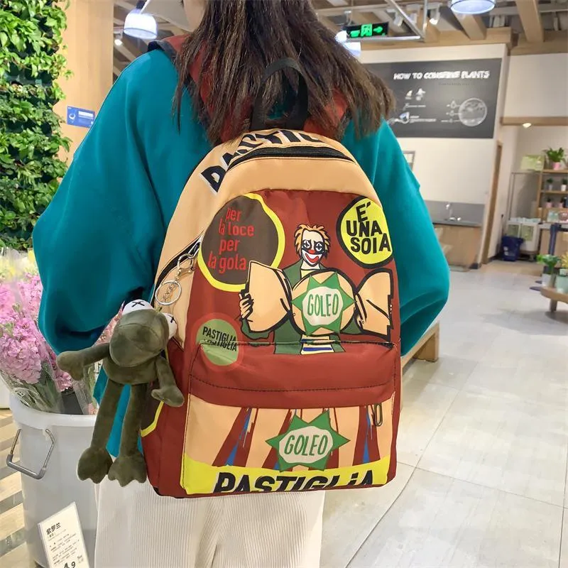 Yalu Oxford Backpack Regular Unisex Jasper/Joker/Bubble Bobble/Pirate/Wine Bottle-11