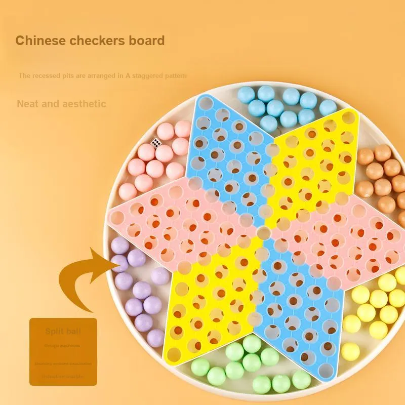 ZIHU Jump Ladder And Flying Chess Acrylic Bouncy Balls 60 Pcs Board Games-3