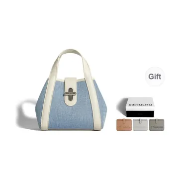 Cthulhu Cow Leather Tote Basket Bag Shoulder Bag Crossbody Bag Women's Denim Blue