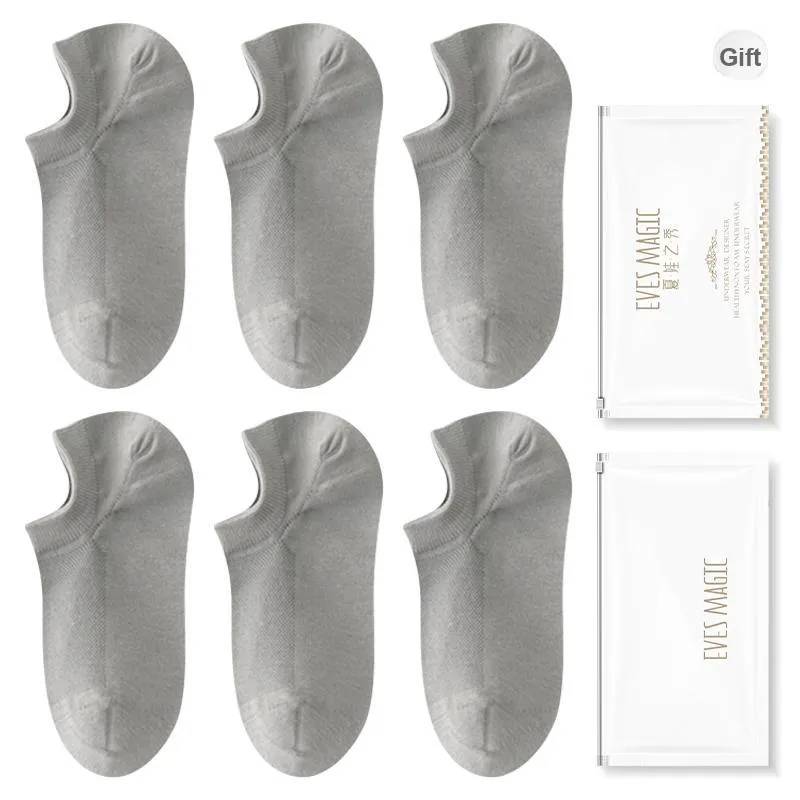 XIA.WA.ZHI.XIU No Show Socks Men's Shopping Bag 6 Pack-31