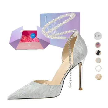 NTOZE High Heels Women's Silver