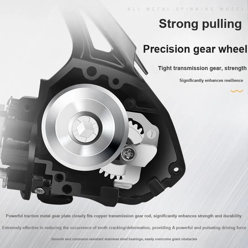 JETBEAM Fishing Line Reels Alloy Composite Material Front Unloader Spinning Wheels-4