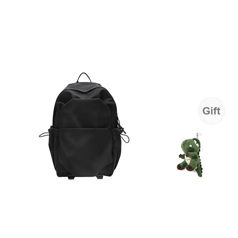 SEM/R Polyester Backpack Medium Size Unisex Ecru/Army Green/Black-10