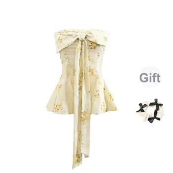 KUNZHUDAXIANG Strapless Top Women's