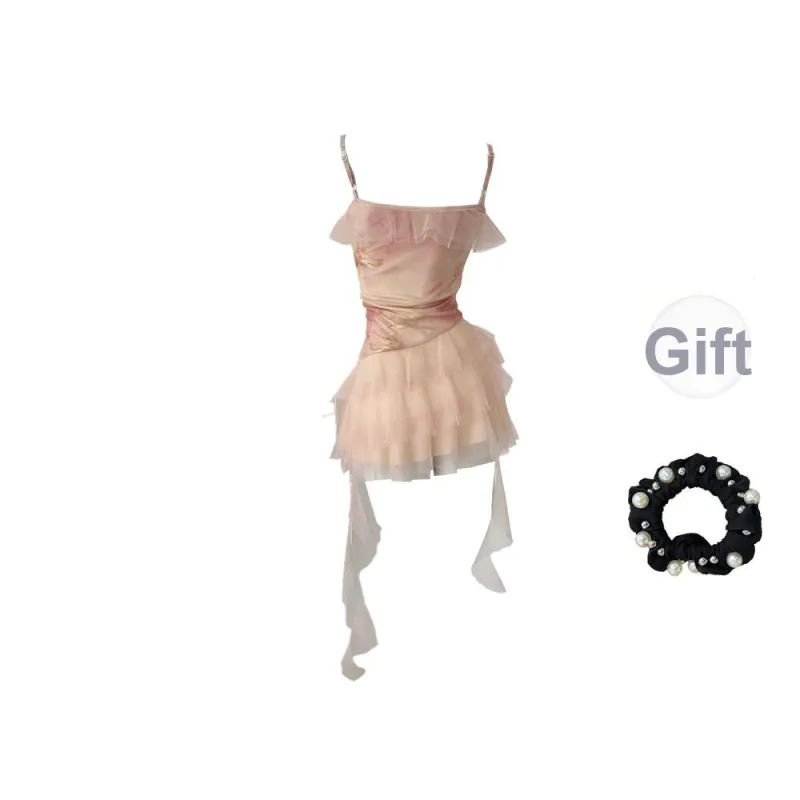 JSUHH Slip Dresses Women's Light Pink+Hair Tie Comes With-1