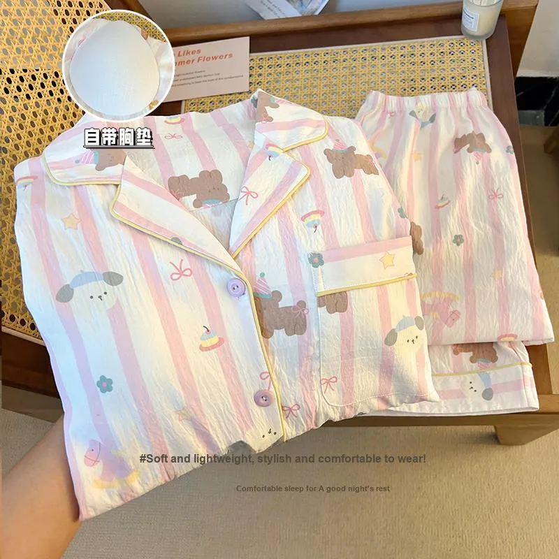 XIAFENYAN Pajama Set Women's Pink-1