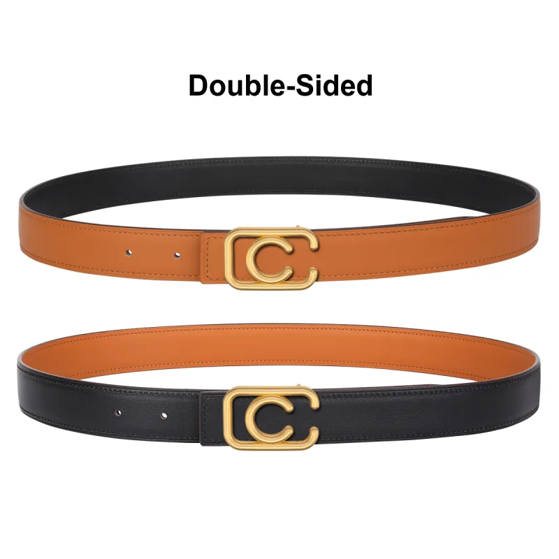 CATELLES Top Grain Cow Leather Leather Belts Unisex Width  3cm-14