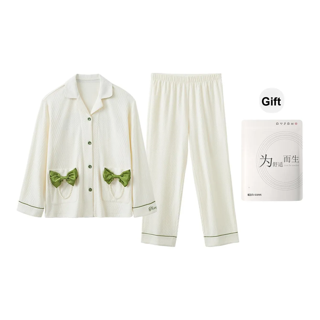 Red Beans At Home Пижамный комплект Женская Сумка для покупок