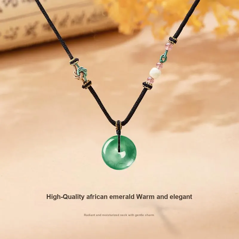 MISS TOOYA African Emerald Necklaces Unisex-2
