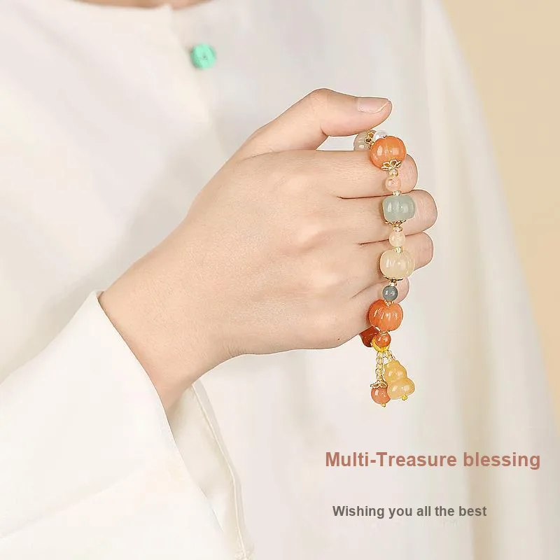 Xiang Yin Golden Silk Jade Bracelets Unisex-3