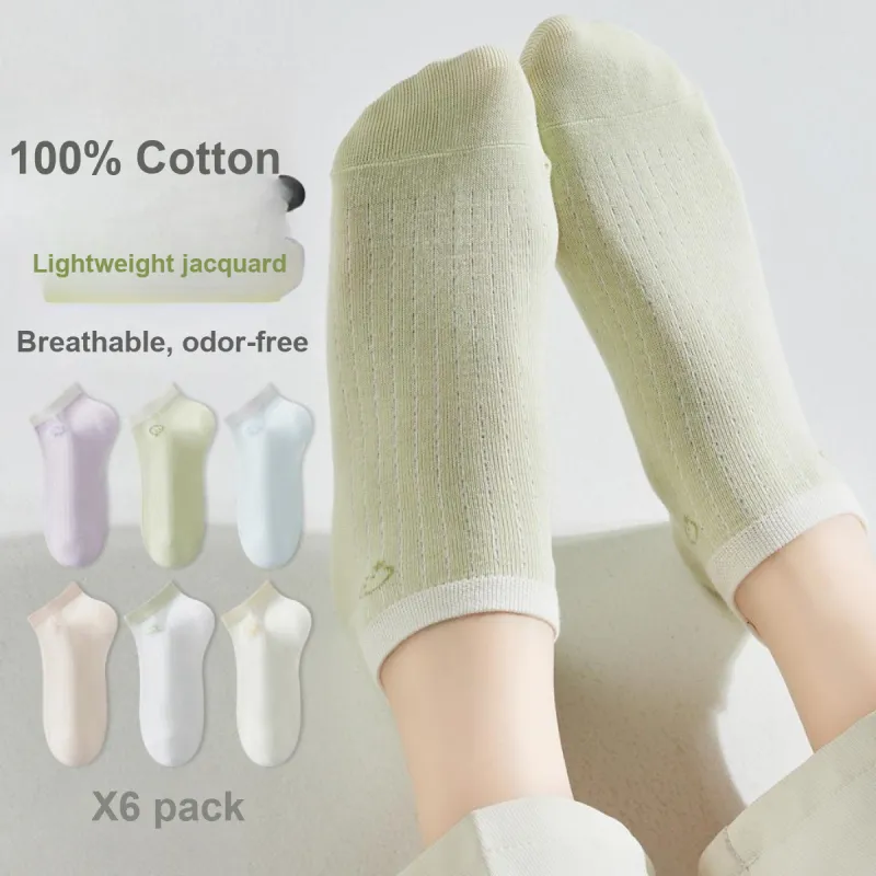 MIIOW Ankle Socks Women's 6 Pack Mixed Color-3