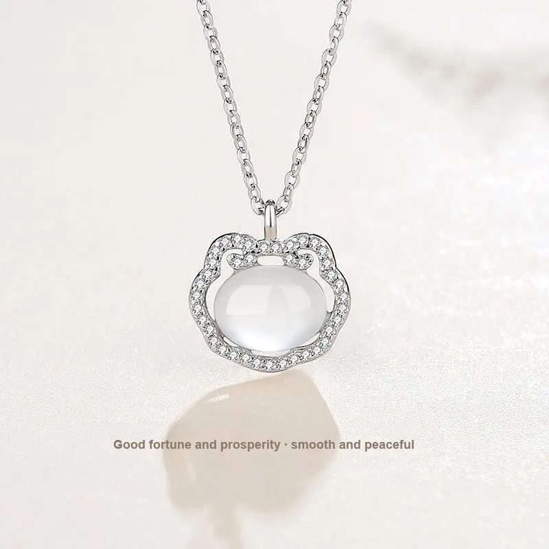 Nine Music Chalcedony Necklaces Women's-1