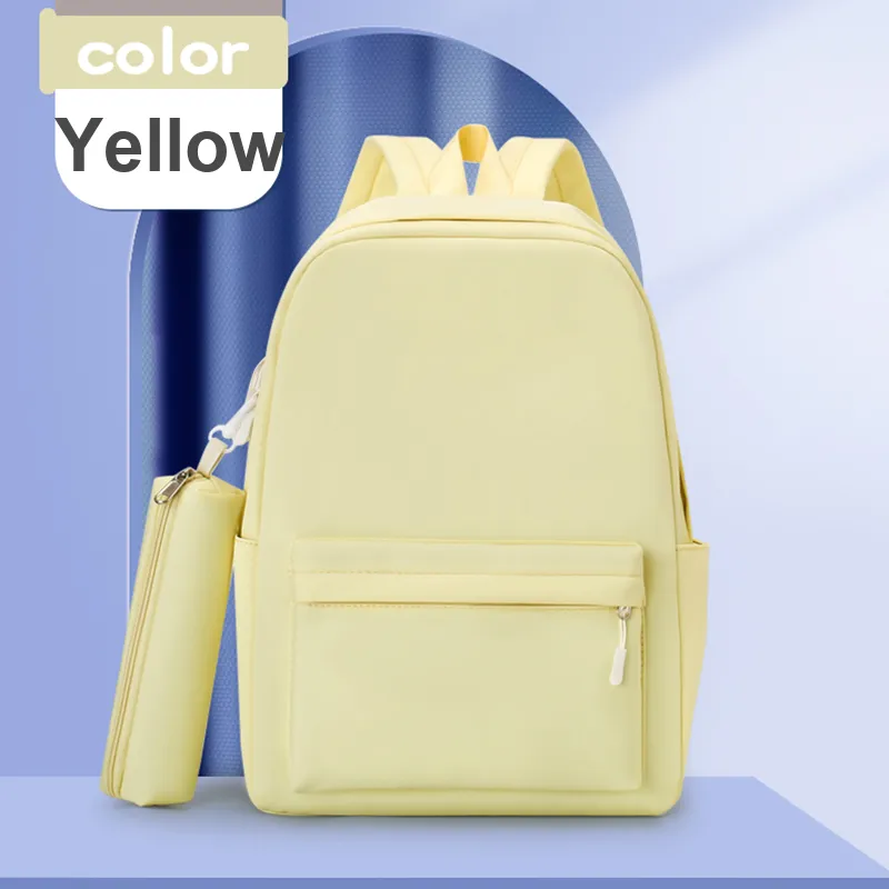 Carissa Nylon Backpack Regular Women's White/Black/Yellow-9