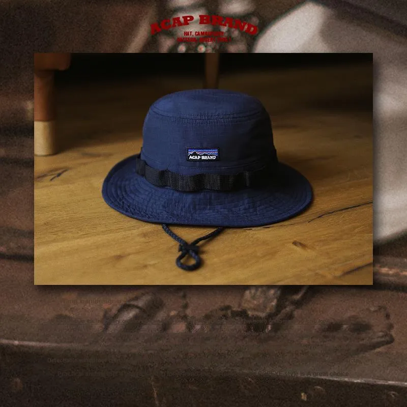 ACAP Cotton Bucket Hats Unisex Navy Blue-1