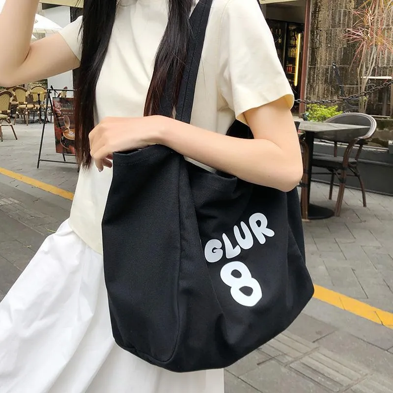DCLOUD Canvas Tote Bag, Shopping Bag, Canvas Bag, Shoulder Bag Unisex Multicolor-23