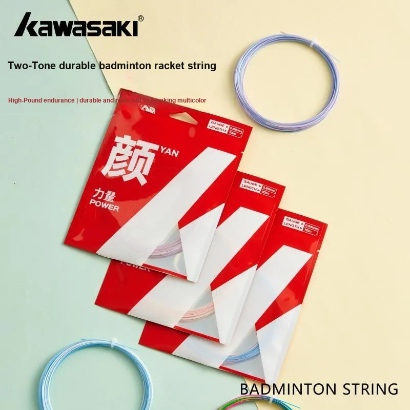 Kawasaki Hongyan Durable Type Badminton Racket Strings Two Tone Threads Training Competition Specialized Unisex-5