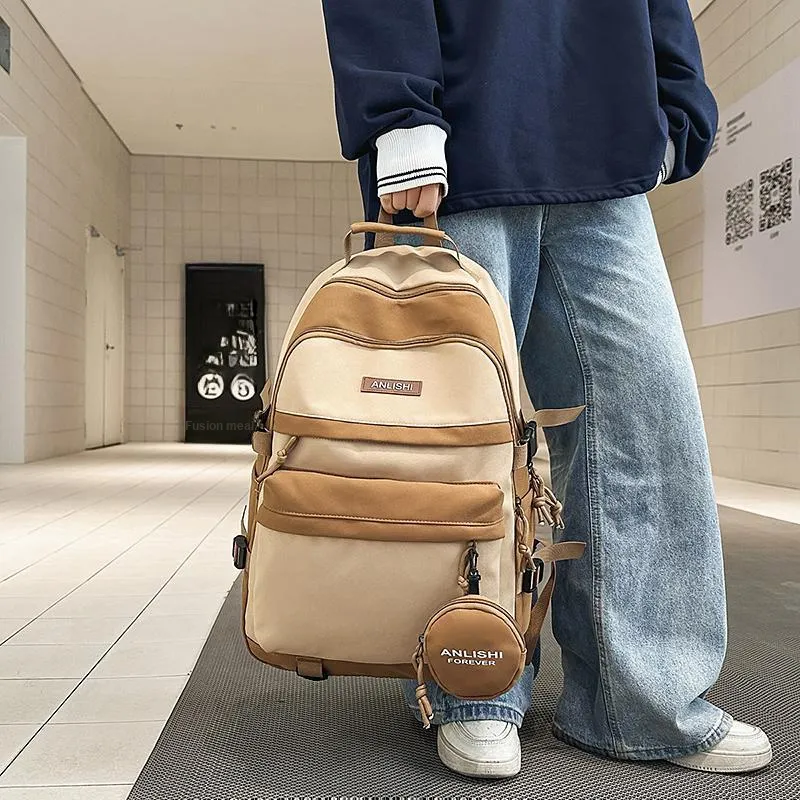 Yalu Nylon Backpack Unisex Multicolor-16