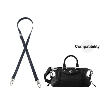Cow Leather Bag Strap Women's Black