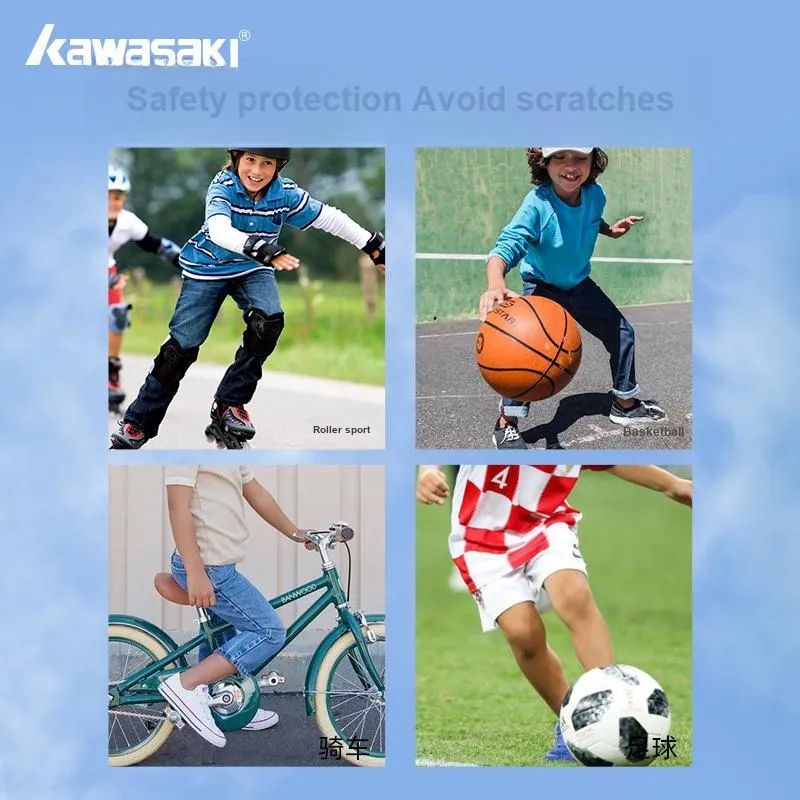 Kawasaki Mecha Collection Basketball Soccer Bike Kids' Polyester Polyamide Elastane Knee Pads-4