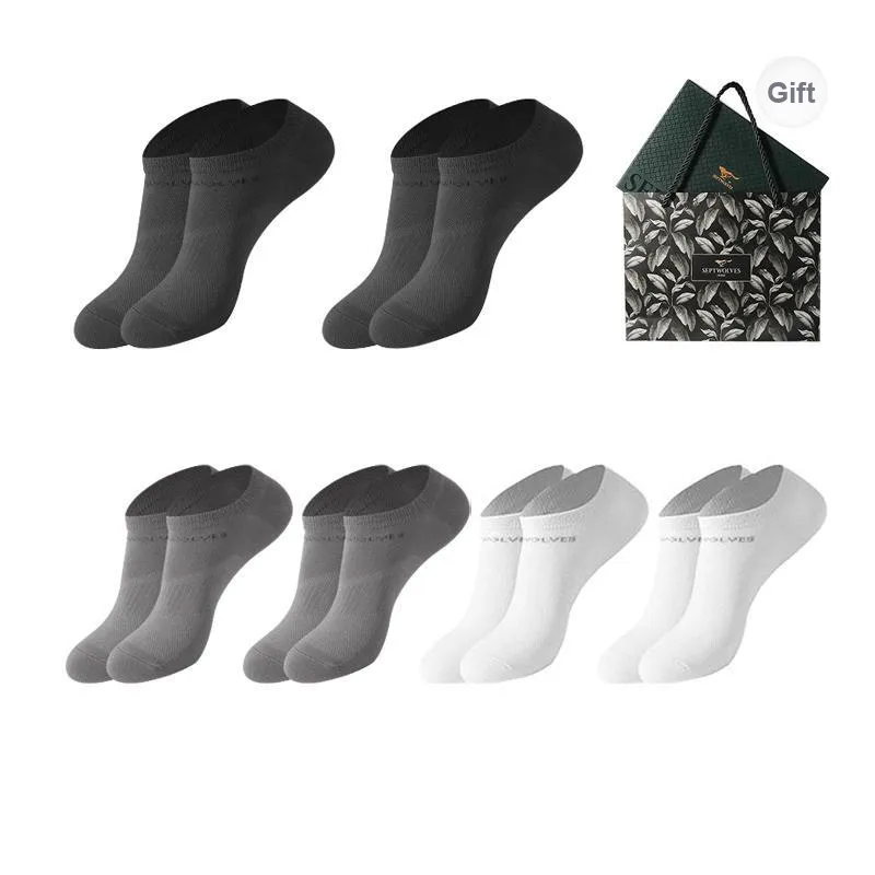 SEPTWOLVES Ankle Socks Summer Model Men's 6 Pairs Gift Box Sets+Shopping Bag-33