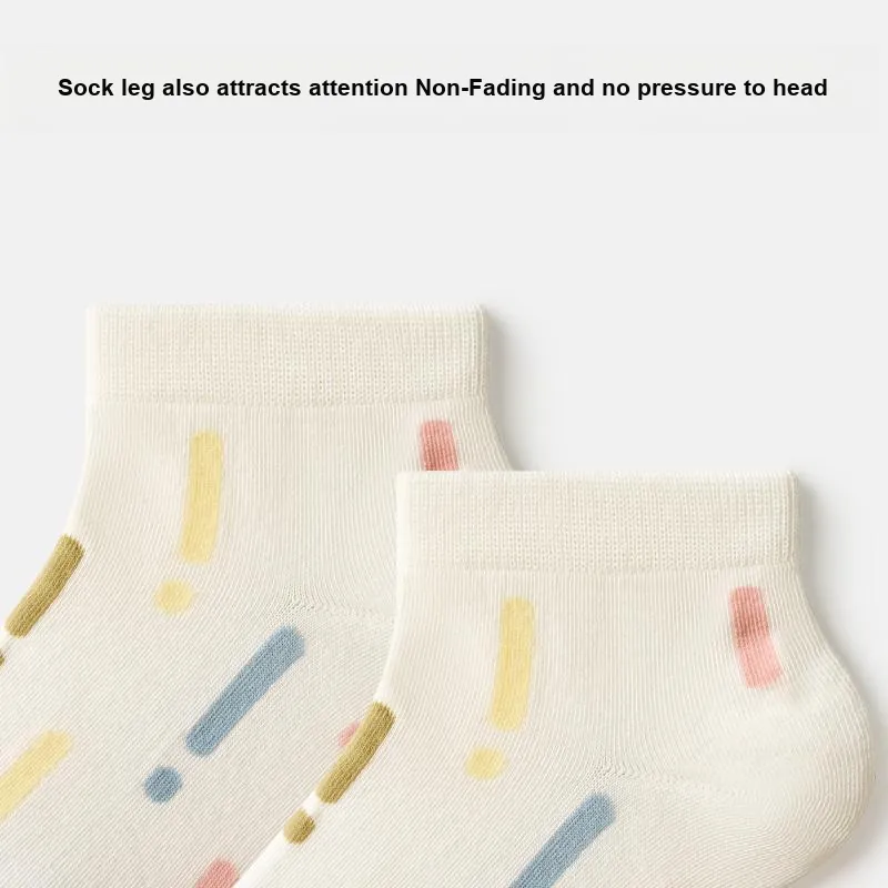 Primeet Ankle Socks Women's 5 Pack Rainbow Bowknot-2