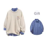 Apricot (Angry Face)+Sapphire Blue[Shirt]
