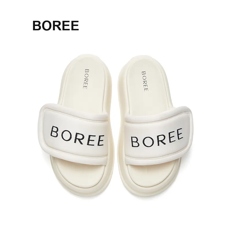 BOREE Slide Slippers Women's White/Black/Pink-2