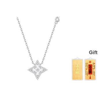 FANCI Light Series S925 Silver Inlaid Oyster Necklaces Women's