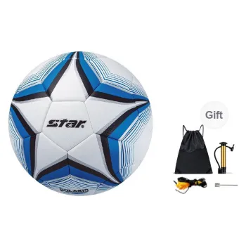 Star Size 5 Ball Soccer PU Seamless Thermal bonding Unisex Blue White