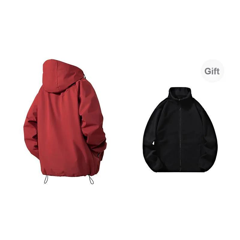 PISYPOX Water Resistant Windproof Wear Resistant Windbreaker Jacket Unisex-13