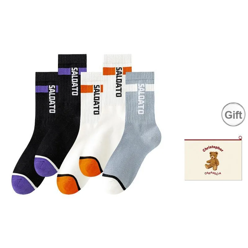 Caramella Mid Calf Socks Men's Shopping Bag Combo Set-7