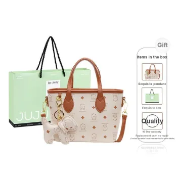 Juju Jimmy PU Crossbody Bag Regular Women's Premium Black/Princess Pink/Light Brown & Color/Maple Leaf Brown