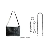블랙 MCM Smaller 가방 겨드랑이 개조된 세트 (47cm 코퍼 체인+진주+피그 노즈)