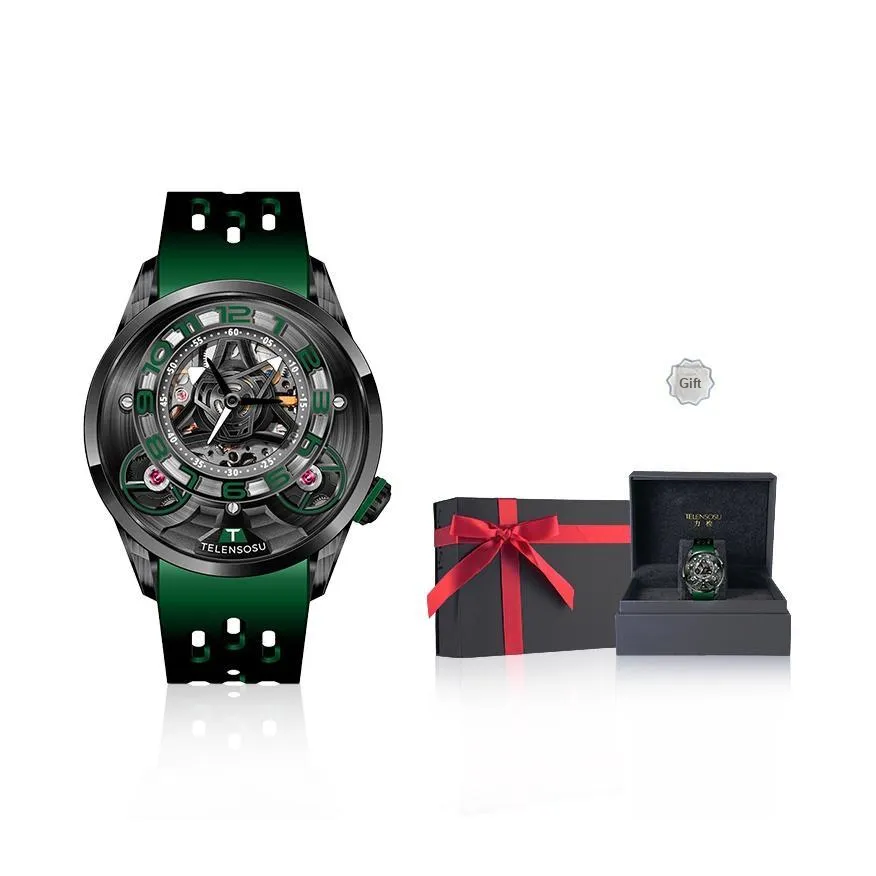 TELENSOSU Автоматический механический механизм Мужские часы 43mm*43mm*11,5mm Золото