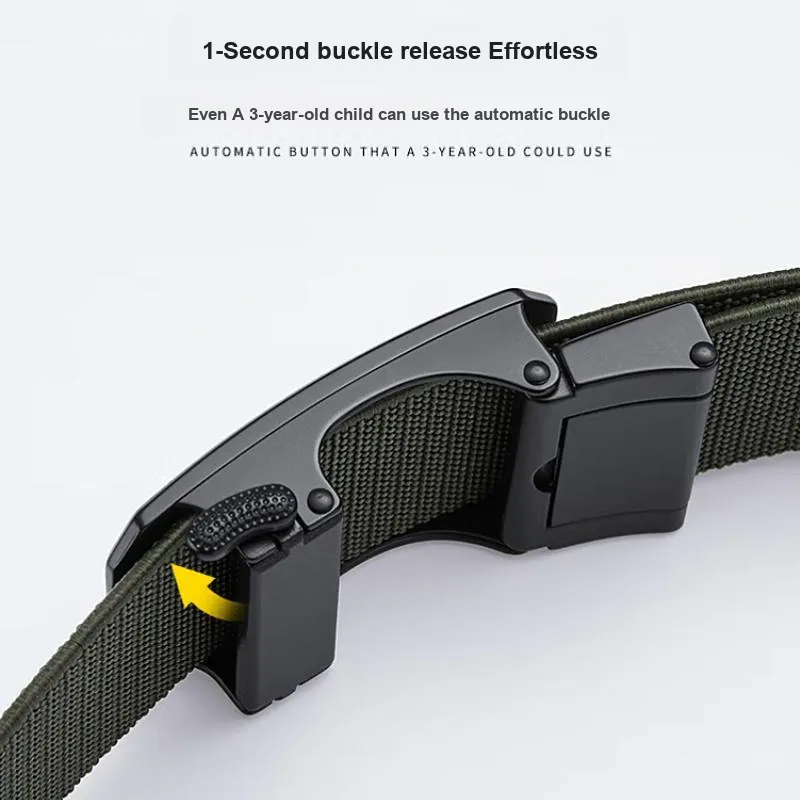 ROBINHOOD Canvas Leather Belts Men's 3.8cm-3