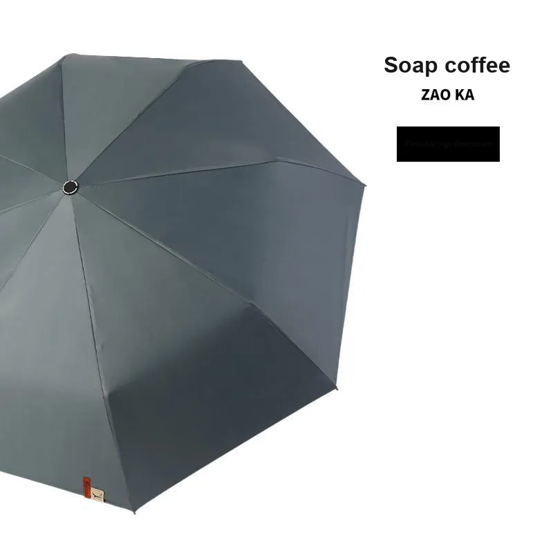 RABBITUU High Value Portable Manual Umbrella Sun Umbrella Foldable Solid Color Dual Use For Sunny And Rainy Days-9