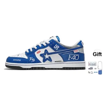 RIPSTAR SKBD SC Coverage Abrasion Resistant Low Top Skateboard Shoes Unisex Electric Blue