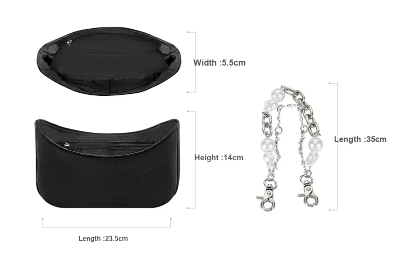 Lan Bao Fan Metal, Alloy Women's Bag With Pearl Decorative Chain Women's Silver-24