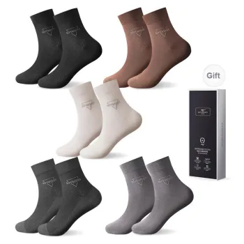 SEPTWOLVES Mid Calf Socks Men's Box 5 Pack Mixed Color