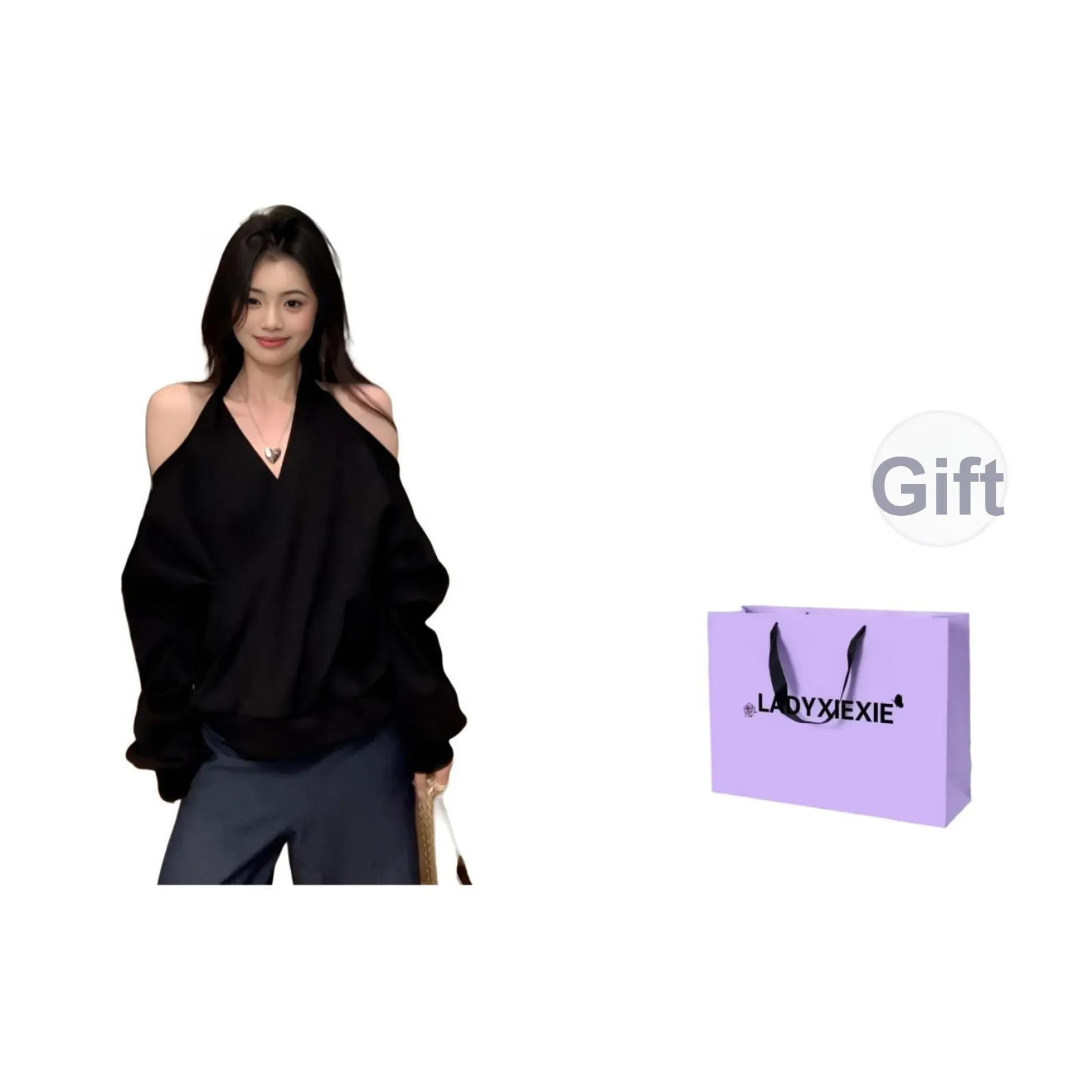 LADYXIEXIE Комплект с короткими рукавами рубашка женский