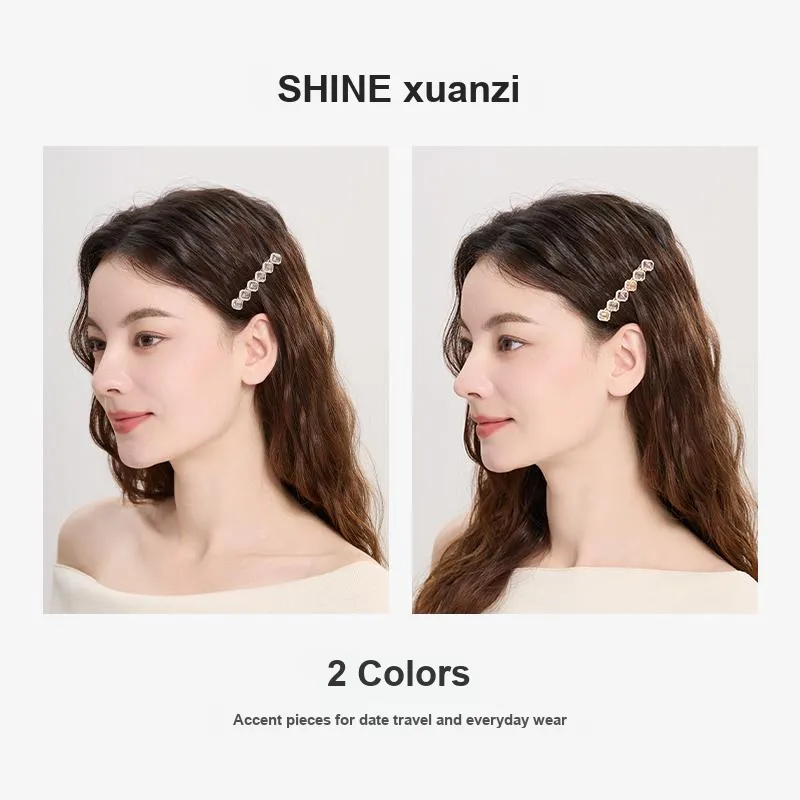 SHINE Copper, Zircon, Crystal Rhinestones Hair Clips Women's-5