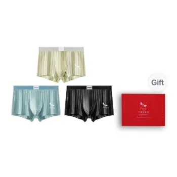 RED DRAGONFLY Cotton Panties Men's 3 Pack Gift Box Set