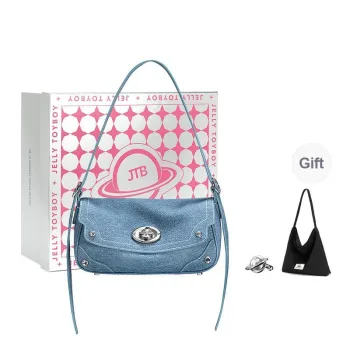 JELLYTOYBOY Advanced Texture Boundless Pillow Bag Small Size Shoulder Bag, Crossbody Bag Women's White/Blue/Black Color